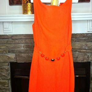Milly of New York Orange Sleeveless Dress